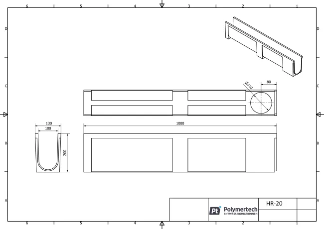 Rinnen HR-20 Technische Zeichnung